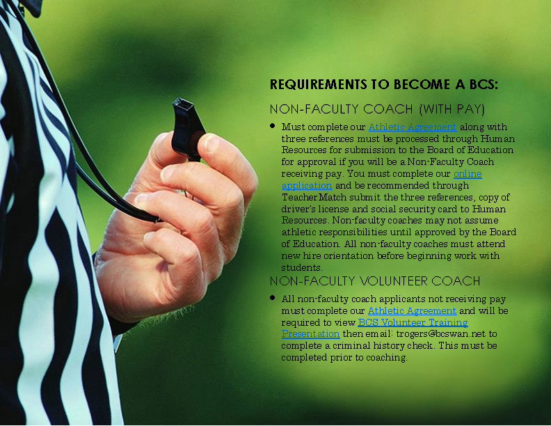 How to Become a BCS Non-Faculty Coach